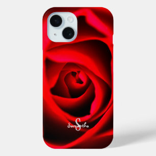 Coque Pour iPhone 15 Boîtier de téléphone Rose Rouge
