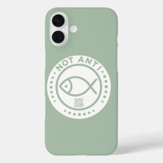 Coques iPhone 16 Plus Boîtier de téléphone vert pâle NotAntiFish