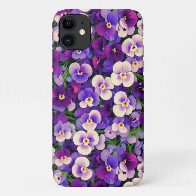 Coques Case-Mate iPhone Boîtier de téléphone violet à fleurs (Dos)