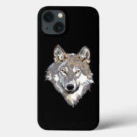 Boîtier de téléphone visage Wolf