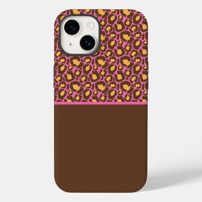 Coques Case-Mate iPhone Boîtier d'impression rose et Brown Cheetah (Verso)