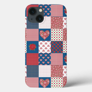 Etui iPhone Case-Mate Boîtier iPad Mini Retina : Coeurs et Rose Patchwor