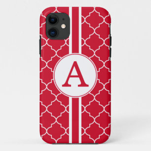 Coque iPhone 11 Boîtier iPhone 5 Monogramme Rouge Clair