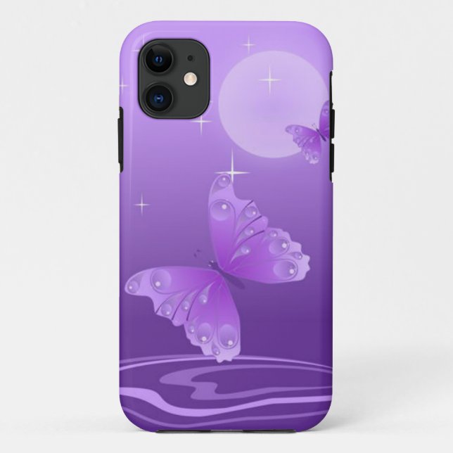 Coques Case-Mate iPhone Boîtier iPhone 5 Papillon Violet (Dos)