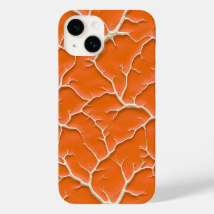 Coque Pour iPhone 14 Boîtier iPhone Branche Fissurée Orange Design Élég