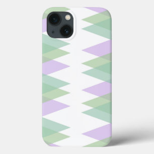 Case Boîtier iPhone Case-Mate triangles verts et lilas