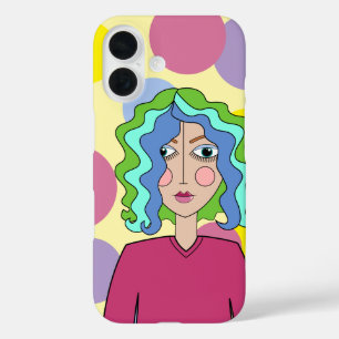 Coques iPhone 16 Boîtier iPhone / iPad visage stylisé abstrait
