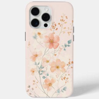 Coque iPhone 15 Pro Max Boîtier iPhone petit téléphone à fleurs