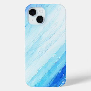 Coque Pour iPhone 15 Boîtier téléphonique Abstrait Blue Gradient