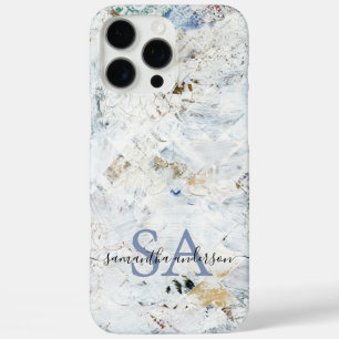 Coques iPhone 16 Pro Max Boîtier téléphonique Abstrait moderne avec initial