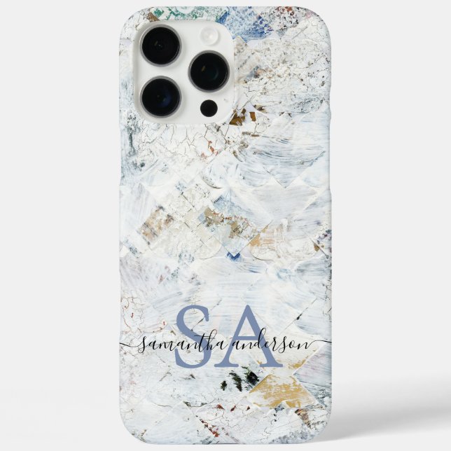 Coques Case-Mate iPhone Boîtier téléphonique Abstrait moderne avec initial (Verso)