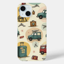 Boîtier téléphonique avec Motif de voyage