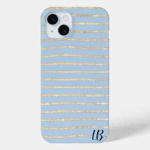 Coque iPhone 15 Mini Boîtier téléphonique Champagne Gold Foil