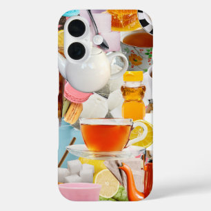 Coques iPhone 16 Boîtier téléphonique Collage de thé esthétique