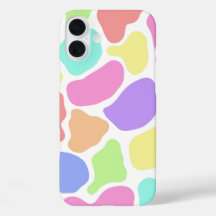 Boîtier téléphonique couleur Pastel Abstrait (blan