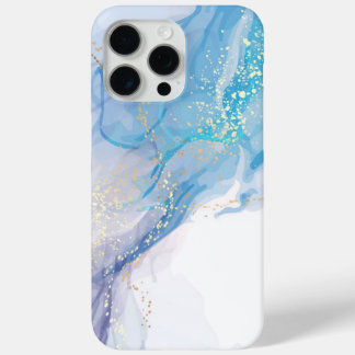 Coque iPhone 15 Pro Max Boîtier téléphonique Dreamy Blue Marble Design