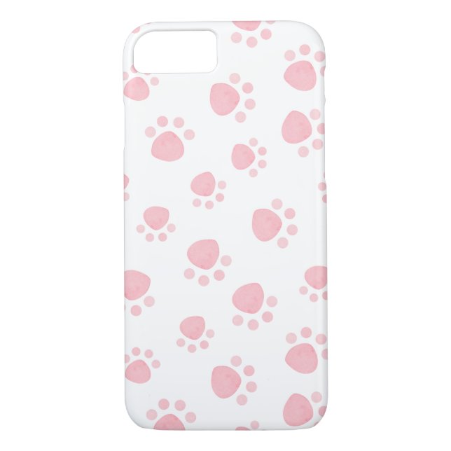 Coques Case-Mate iPhone Boîtier téléphonique Empreinte de patte rose (Dos)