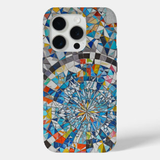 Coque iPhone 15 Pro Boîtier téléphonique en mosaïque géométrique
