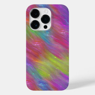 Coque Pour iPhone 14 Pro Boîtier téléphonique en verre arc-en-ciel fondu