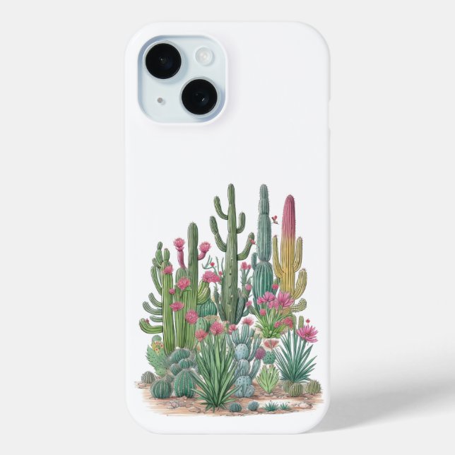 Coques Case-Mate iPhone Boîtier téléphonique Floral Cactus (Verso)