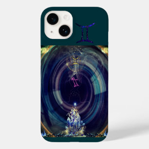 Coque Pour iPhone 14 Boîtier téléphonique Gemini, bleu