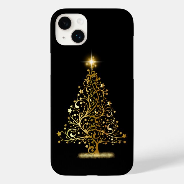 Coques Case-Mate iPhone Boîtier téléphonique Gold Christmas Tree (Verso)