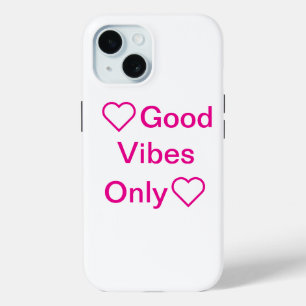 Coque Pour iPhone 15 Boîtier téléphonique Good Vibes uniquement Pastel