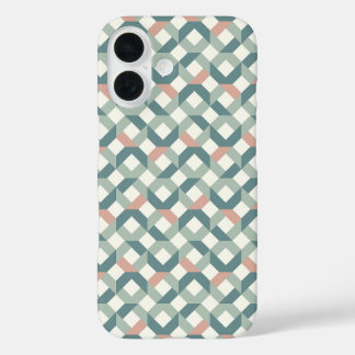 Coques iPhone 16 Boîtier téléphonique moderne géométrique Quilt ins