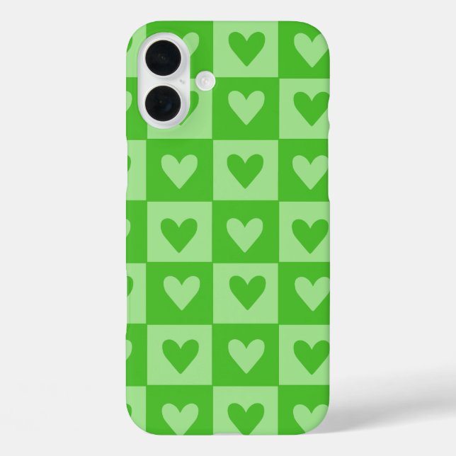 Coques Case-Mate iPhone Boîtier téléphonique Motif Coeur Vert (Verso)
