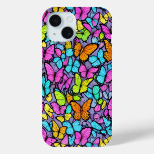 Coque Pour iPhone 15 Boîtier téléphonique Motif Papillon coloré