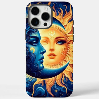 Coques iPhone 16 Pro Max Boîtier téléphonique mystique Sun et Moon