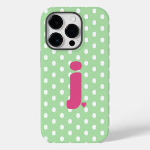 Coque Pour iPhone 14 Pro Boîtier téléphonique numérique Polka initial