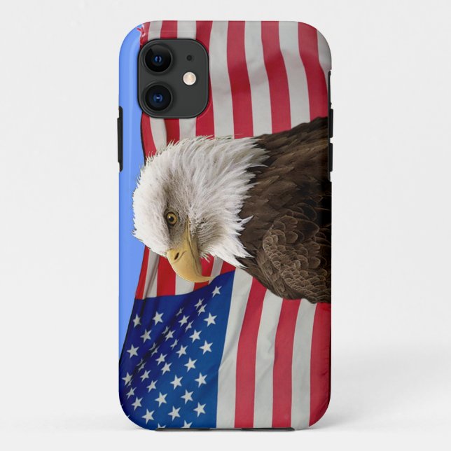 Coques Case-Mate iPhone Boîtier téléphonique patriotique American Bald Eag (Dos)