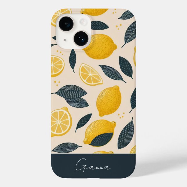 Coques Case-Mate iPhone Boîtier téléphonique personnalisé citron (Verso)