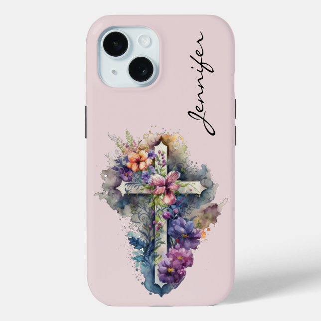 Coques Case-Mate iPhone Boîtier téléphonique personnalisé Floral Religious (Verso)