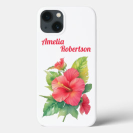 Case-Mate iPhone Case Boîtier téléphonique personnalisé rose Hibiscus