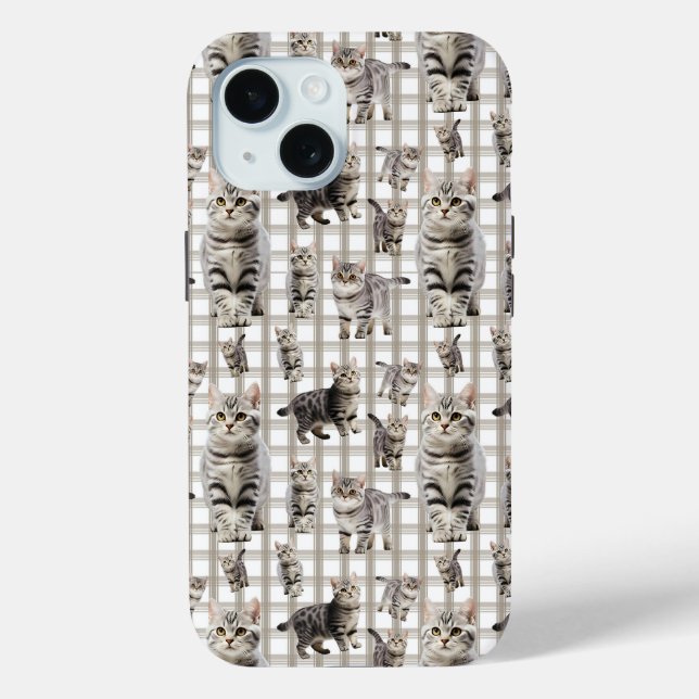 Coques Case-Mate iPhone Boîtier téléphonique pour iPhone 15 chat mignon (Verso)