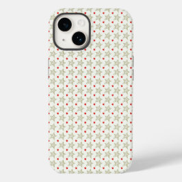 Coque Pour iPhone 14 Boîtier téléphonique Red et Gold Stars