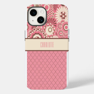 Coque Pour iPhone 14 Boîtier téléphonique rose personnalisé
