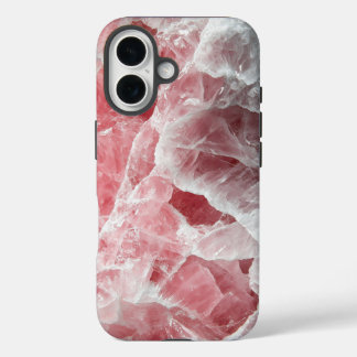 Coques iPhone 16 Boîtier téléphonique rose Quartz Crystal