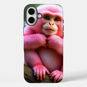 Coques iPhone 16 Plus Boîtier téléphonique rose singe