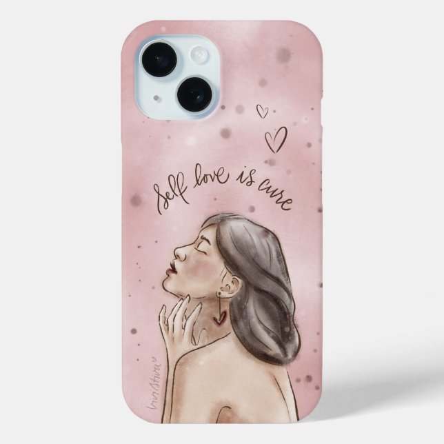 Coques Case-Mate iPhone Boîtier téléphonique Self-Love | Fille en rose (Verso)