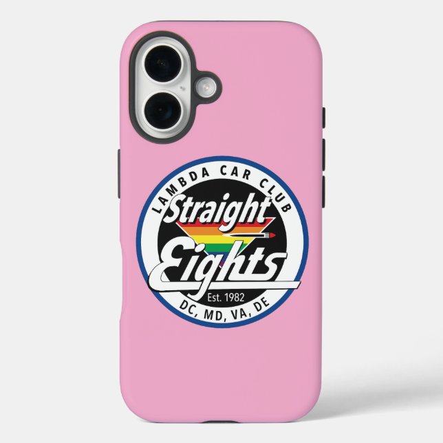 Coques Case-Mate iPhone Boîtier téléphonique Straight Eights (Rose) (Verso)