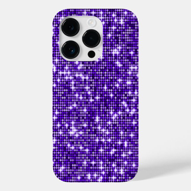 Coques Case-Mate iPhone Boîtier téléphonique Violet Sequins (Verso)
