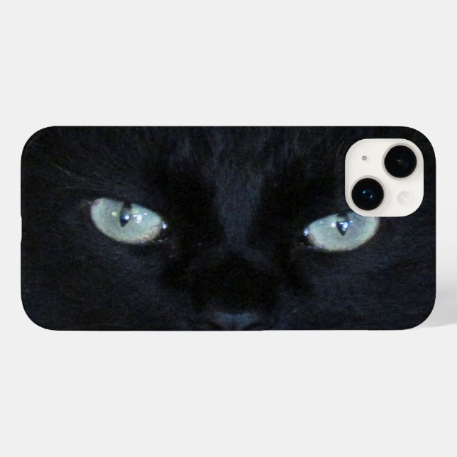 Coques Case-Mate iPhone Boîtier téléphonique - Yeux de chat noir (Verso (horizontal))