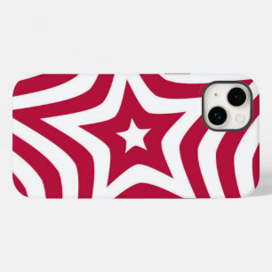 Coques Pour iPhone Bold & Bright Red & White Star dans un Motif vecto