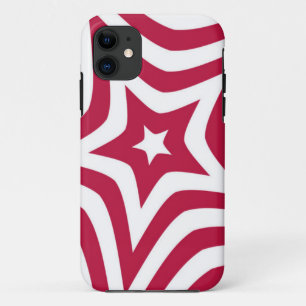 Case-Mate iPhone Case Bold & Bright Red & White Star dans un Motif vecto