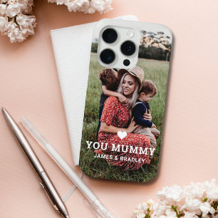 Coque Pour iPhone 14 Pro BON COEUR VOUS AIME MUMMMY Fête des Mères Photo