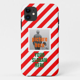 Case-Mate iPhone CASE BONBON DE NOËL PERSONNALISÉ ROUGE BLANC