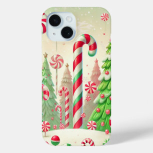 Coque Pour iPhone 15 Bonbons Noël Forest Peppermint Noël 